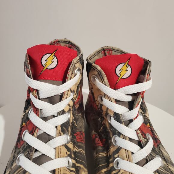 DC Comics X Converse All Stars The Flash Chuck Taylor High Top Sneakers M 6 W 8 - Picture 3 of 13